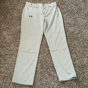 Men’s grey under armor baseball pants